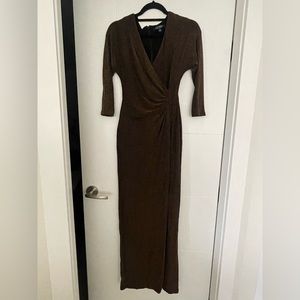 Gold and black classic curve hugging gown